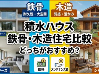 積水ハウスの注文住宅で鉄骨・木造住宅比較！どっちがいい？