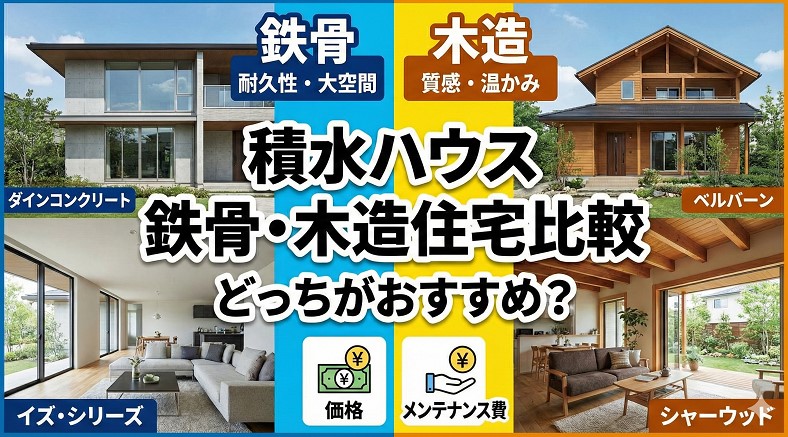 積水ハウスの注文住宅で鉄骨・木造住宅比較！どっちがいい？