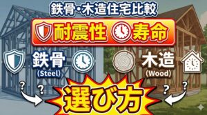 重量鉄骨と木造の耐震性や寿命の差