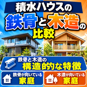 積水ハウスの鉄骨と木造の比較