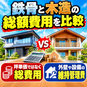 鉄骨と木造の総額費用を比較